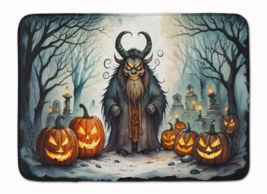Krampus The Christmas Demon Spooky Halloween Memory Foam Kitchen Mat Machine Washable Anti-Fatigue Mat Cushion Comfort Bath Mat or Kitchen Rug