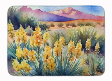 New Mexico Yucca Flower in Watercolor Memory Foam Kitchen Mat Machine Washable Anti-Fatigue Mat Cushion Comfort Bath Mat or Kitchen Rug