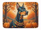 Doberman Pinscher Fall Memory Foam Kitchen Mat Machine Washable Anti-Fatigue Mat Cushion Comfort Bath Mat or Kitchen Rug