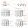 2 Pack White Round Tablecloths 70 Inch for 30-60 inch Tables 200 GSM Premium Quality Textured Washable Polyester Fabric Table Cloth [70'' is Not Table