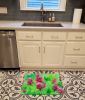 Vermont Red Clover in Watercolor Memory Foam Kitchen Mat Machine Washable Anti-Fatigue Mat Cushion Comfort Bath Mat or Kitchen Rug