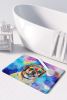 Pug Hippie Dawg Memory Foam Kitchen Mat Machine Washable Anti-Fatigue Mat Cushion Comfort Bath Mat or Kitchen Rug