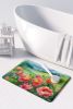 Iowa Wild Prairie Roses in Watercolor Memory Foam Kitchen Mat Machine Washable Anti-Fatigue Mat Cushion Comfort Bath Mat or Kitchen Rug