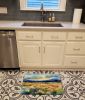 Nevada Sagebrush in Watercolor Memory Foam Kitchen Mat Machine Washable Anti-Fatigue Mat Cushion Comfort Bath Mat or Kitchen Rug