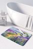 Lavender in Watercolor Memory Foam Kitchen Mat Machine Washable Anti-Fatigue Mat Cushion Comfort Bath Mat or Kitchen Rug