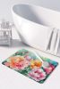 Indiana Peonies in Watercolor Memory Foam Kitchen Mat Machine Washable Anti-Fatigue Mat Cushion Comfort Bath Mat or Kitchen Rug