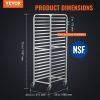 VEVOR Bun Pan Rack, 20-Tier Commercial Bakery Racks with Brake Wheels, Aluminum Racking Trolley Storage for Half & Full Sheet
