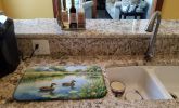 Mother Duck Dish Drying Mat Absorbent Dish Drying Mat Pad for Kitchen Counter Dish Drainer Mat for Countertop, 14 x 21", Multicolor