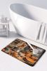 Norwich Terrier Fall Kitchen Pumpkins Memory Foam Kitchen Mat Machine Washable Anti-Fatigue Mat Cushion Comfort Bath Mat or Kitchen Rug