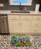 Illinois Violet in Watercolor Memory Foam Kitchen Mat Machine Washable Anti-Fatigue Mat Cushion Comfort Bath Mat or Kitchen Rug