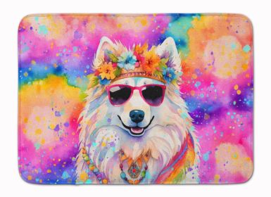 Samoyed Hippie Dawg Memory Foam Kitchen Mat Machine Washable Anti-Fatigue Mat Cushion Comfort Bath Mat or Kitchen Rug (Default: Default)